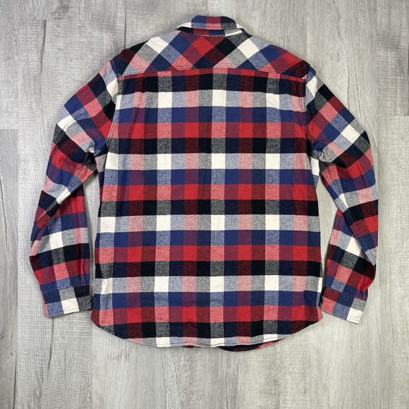 Ralph Lauren Denim & Supply Red/Blue Buffalo Plaid Cotton Flannel Shirt Large U - Picture 9 of 9